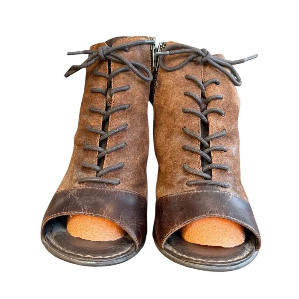 Born Blaine Peep Toe Booties Women’s Size 10 M - Picture 4 of 9